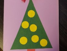Отчёт по занятию Новогодняя открытка «Красивая ёлочка» в Wachanga!