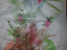 Отчёт по занятию Нарисуйте вместе с малышом божьих коровок на цветочном лугу в Wachanga!