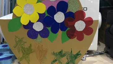 Отчёт по занятию Открытка "Горшочек с цветами" в Wachanga!