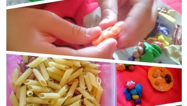 Отчёт по занятию Сделайте вместе с ребенком поделки из пластилина и макарон в Wachanga!