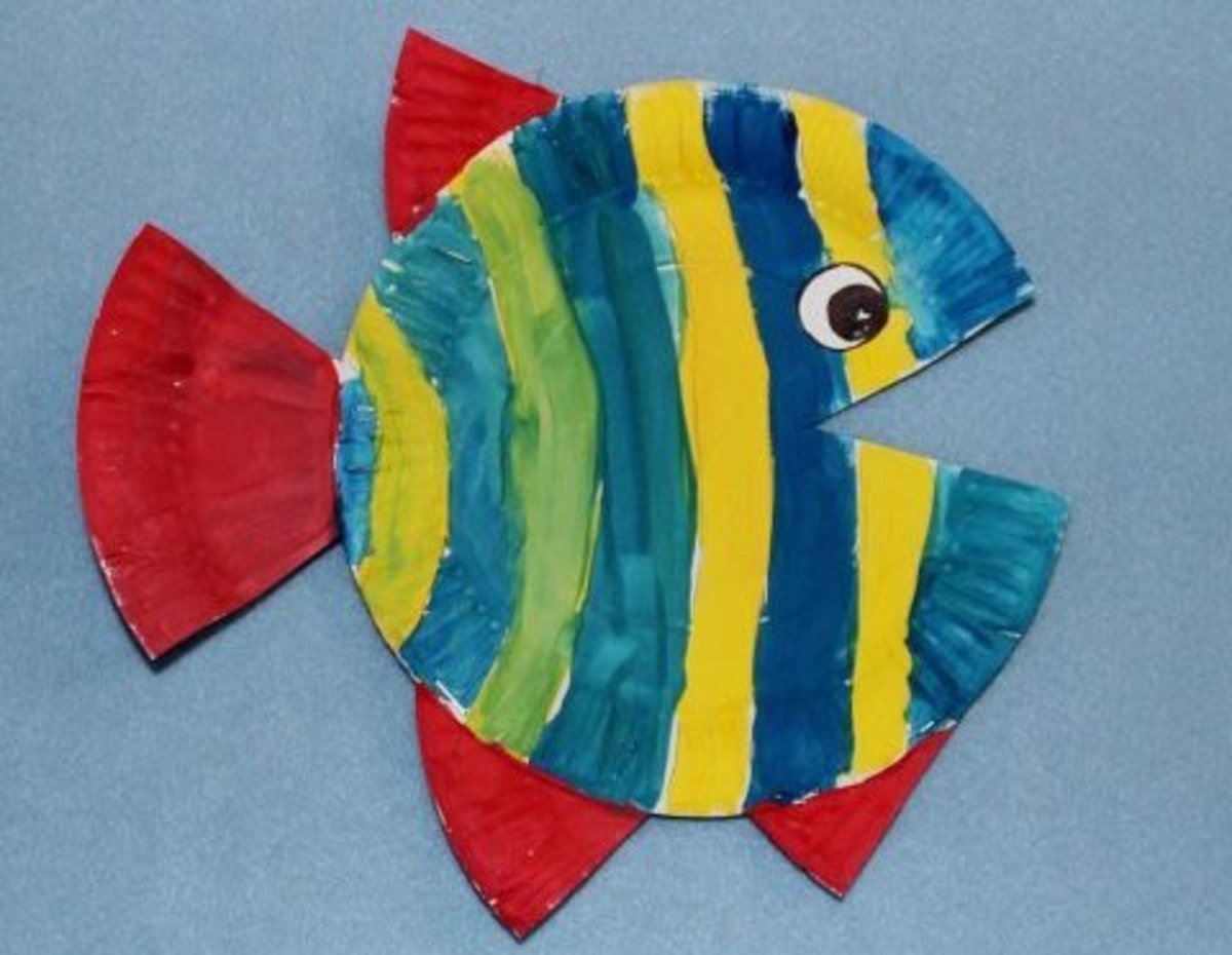 Рыбка из бумажной тарелки