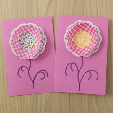 Make pretty cards with your kid