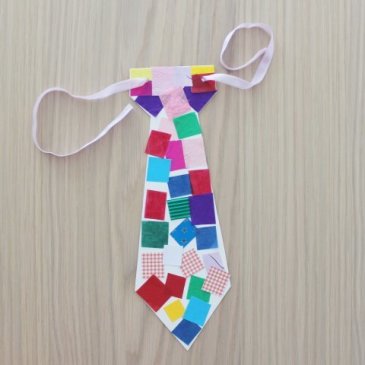 Разноцветный галстук из бумаги