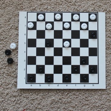 Play checkers with kids!