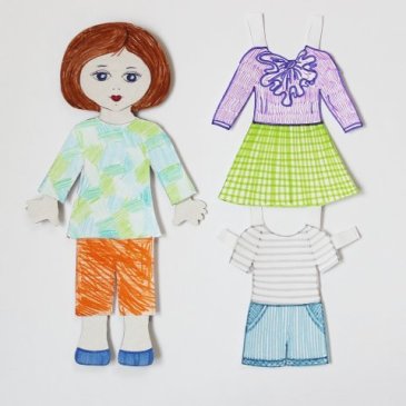 Make a paper doll for your daughter!