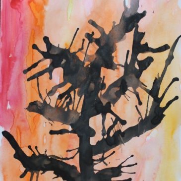 Paint an autumn tree with your kid 