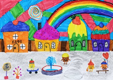 Рисуем фломастерами сказочный город