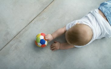 Offer your baby to view a ball