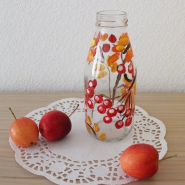 Make the vase "The Rowan berry bouquet" with your kid 
