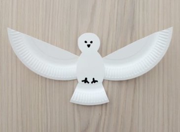 Adorable Dove made out of a disposable plate