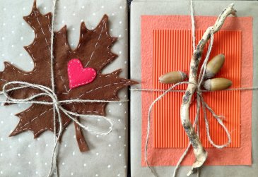 Осенняя упаковка для подарков