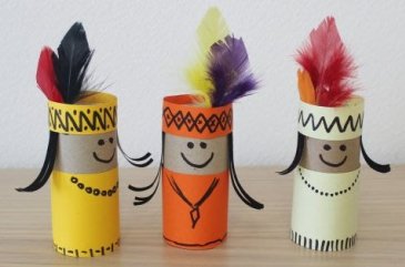 Make Indians out of paper with your kid
