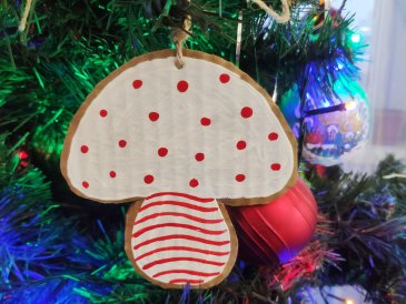 Ёлочные игрушки из картона