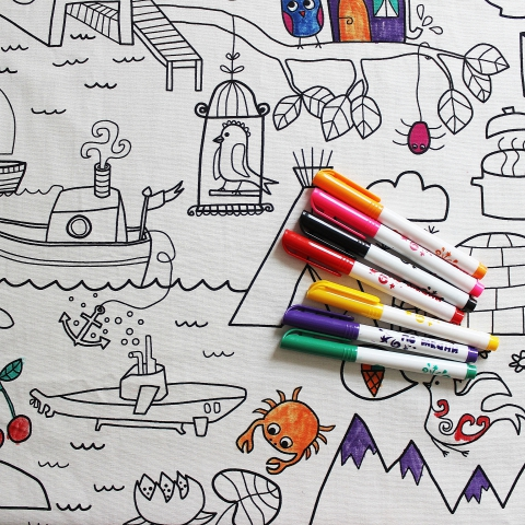 Activity picture for Draw with fabric markers in Wachanga