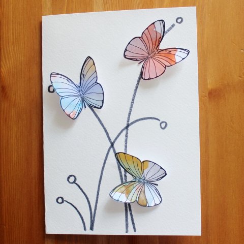 Картинка к занятию Поздравительная открытка с бабочками в Wachanga