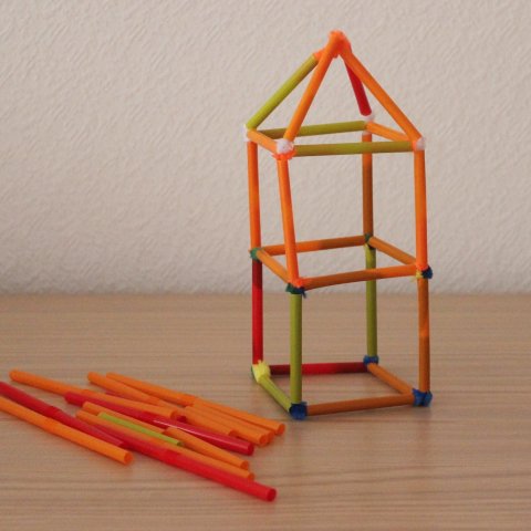 Activity picture for Make a cocktail straw and chenille wire constructor for your kid in Wachanga