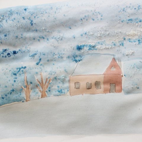 Картинка к занятию Рисуем картину акварелью и солью в Wachanga