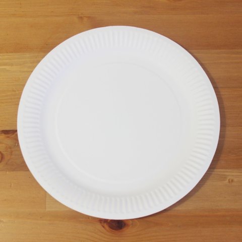 картонная тарелка для поделки