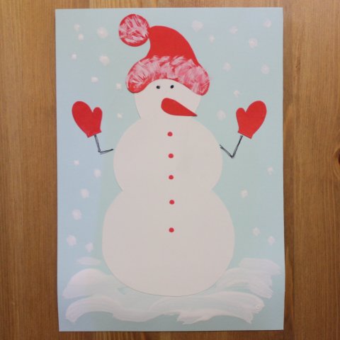 Activity picture for Make a Snowman Christmas Card with your Kid! in Wachanga