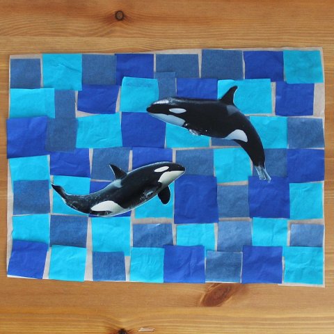 Activity picture for Make with your kid an applique "The Sharks" in Wachanga