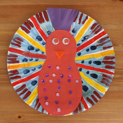 Activity picture for Paint a Geometric Peocock on a Disposable Plate in Wachanga