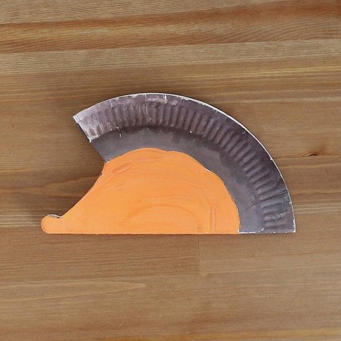детское творчество поделка ежик из тарелки пошаговая инструкция
