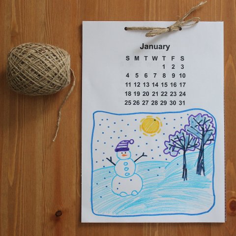 Картинка к занятию Сделайте вместе с ребенком календарь в Wachanga
