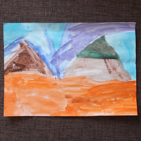Картинка к занятию Нарисуйте вместе с ребенком горы в Wachanga