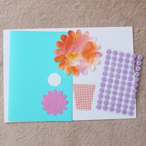 3D открытка с цветами