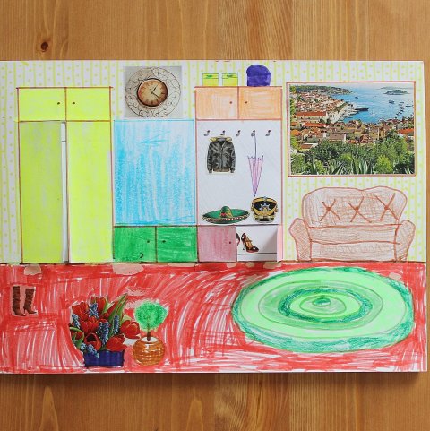 Картинка к занятию Сделайте с дочкой дом для бумажной куклы! в Wachanga