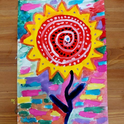 Картинка к занятию Нарисуйте вместе с ребенком волшебный цветок в Wachanga