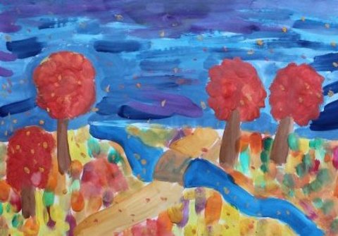 Картинка к занятию Предложите ребенку нарисовать картину "Осень в парке" в Wachanga