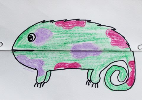 Activity picture for How to make a paper chameleon in Wachanga