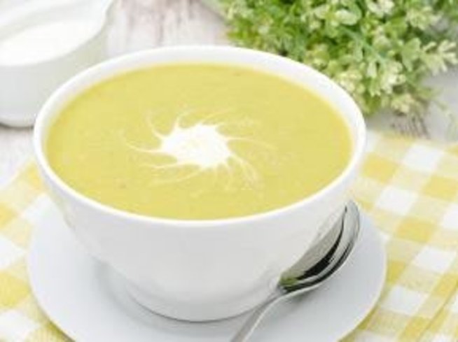 Рецепт: Суп-пюре из цветной капусты и кабачков