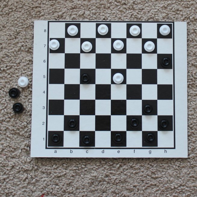 Play checkers with kids!