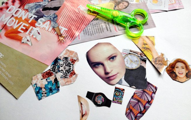 Making appliques out of old magazines