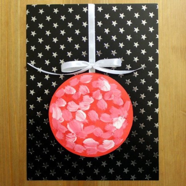 Use Ribbon to make a cute Christmas Card!