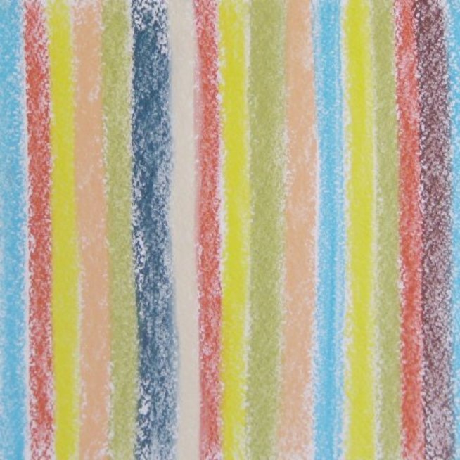 Draw a striped blanket with pastels