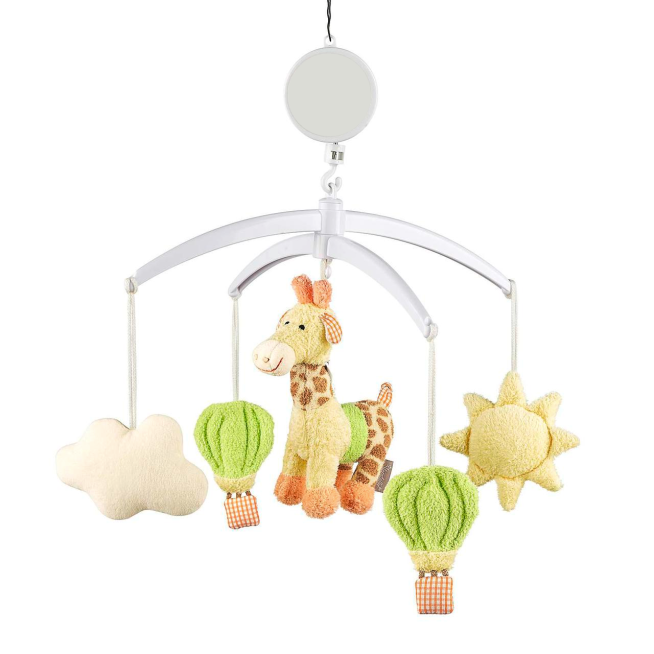 Hang a baby mobile above your newborn's bed