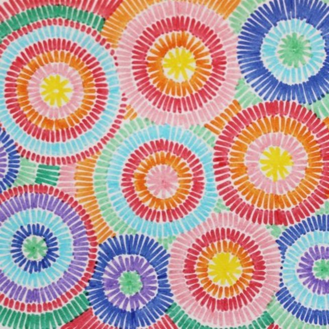 Рисуем салют разноцветными фломастерами