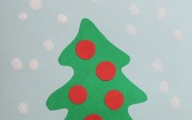 Make a Christmas Tree Card with your Kid!