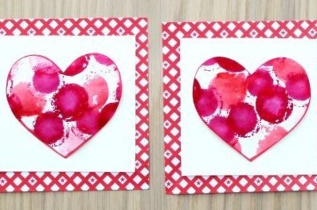 Маленькие открытки с сердечками