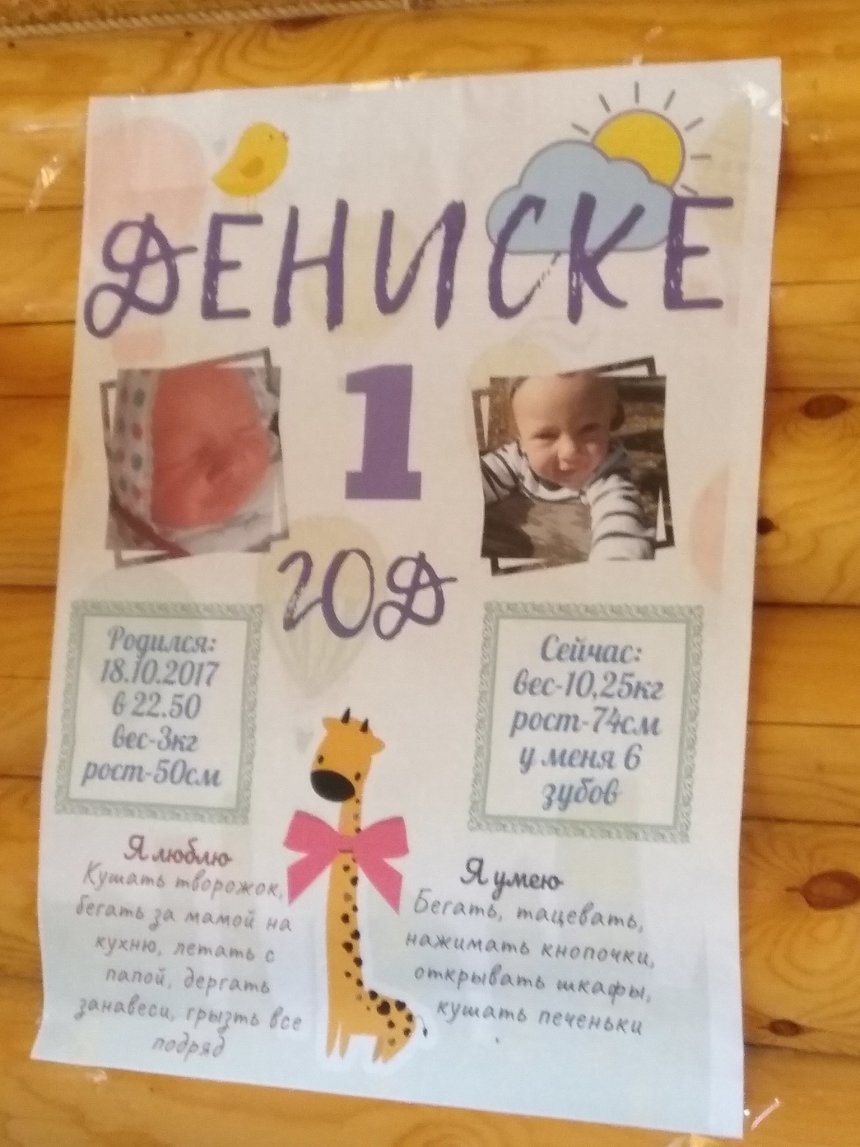 Отчёт по занятию Сделайте стенгазету к первому дню рождения малыша  в Wachanga!