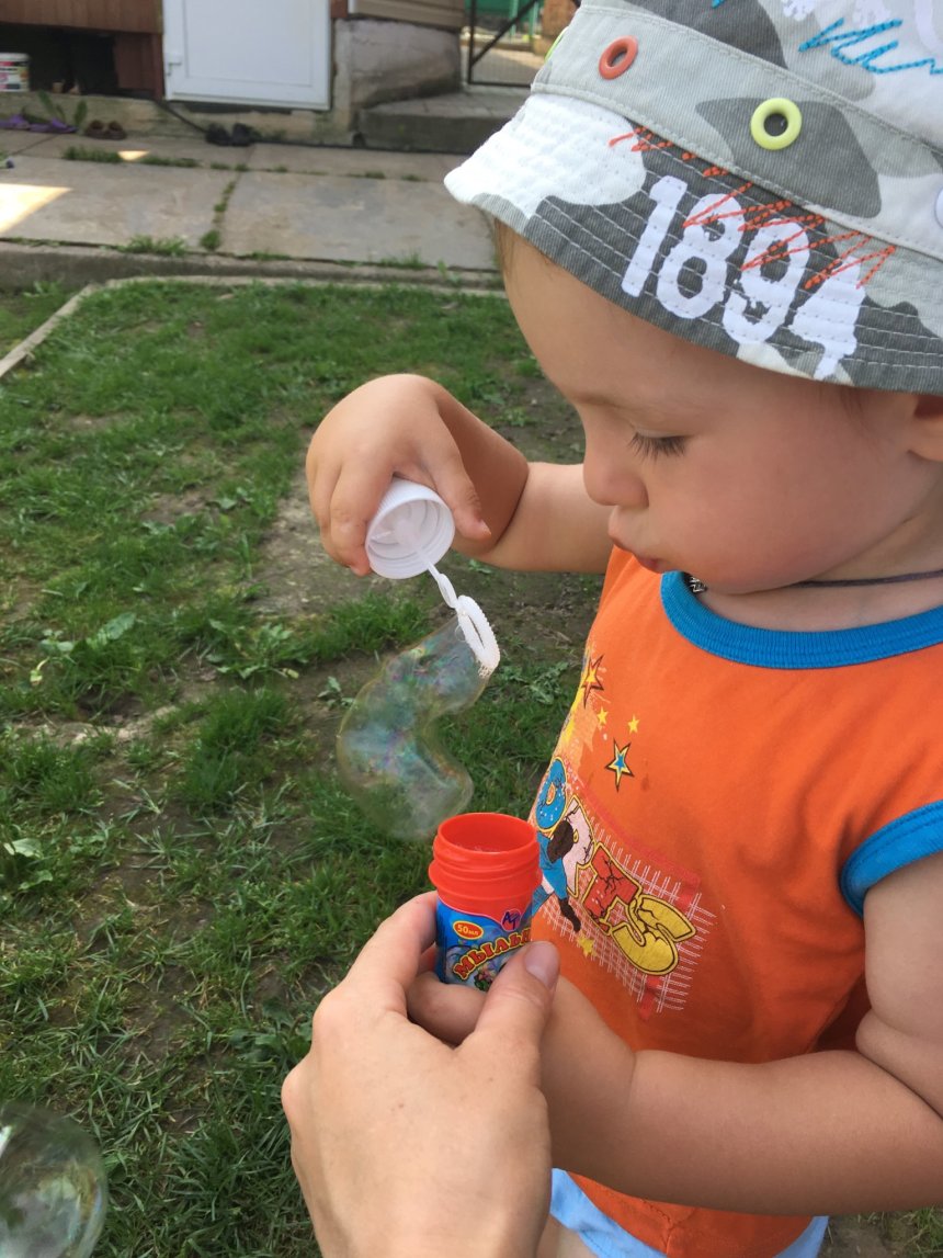 Отчёт по занятию Научите малыша надувать мыльные пузыри в Wachanga!