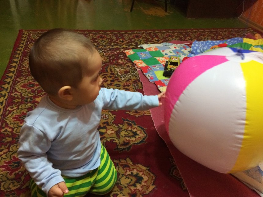 Отчёт по занятию Предложите малышу поиграть с надувным мячиком в Wachanga!