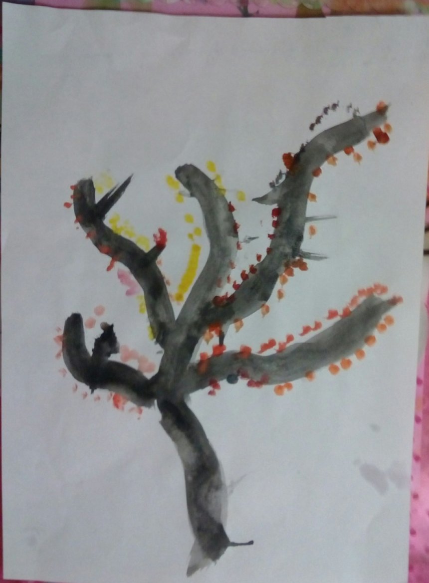 Отчёт по занятию Поделка "Осеннее дерево" в Wachanga!