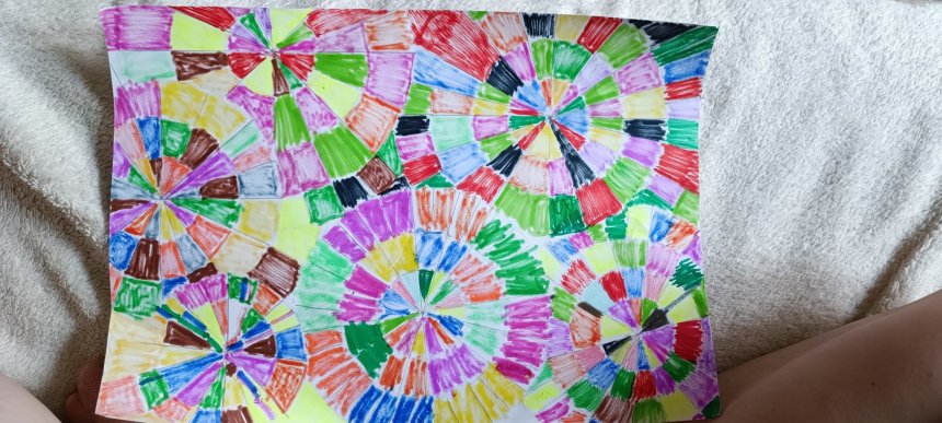 Отчёт по занятию Рисуем салют разноцветными фломастерами в Wachanga!
