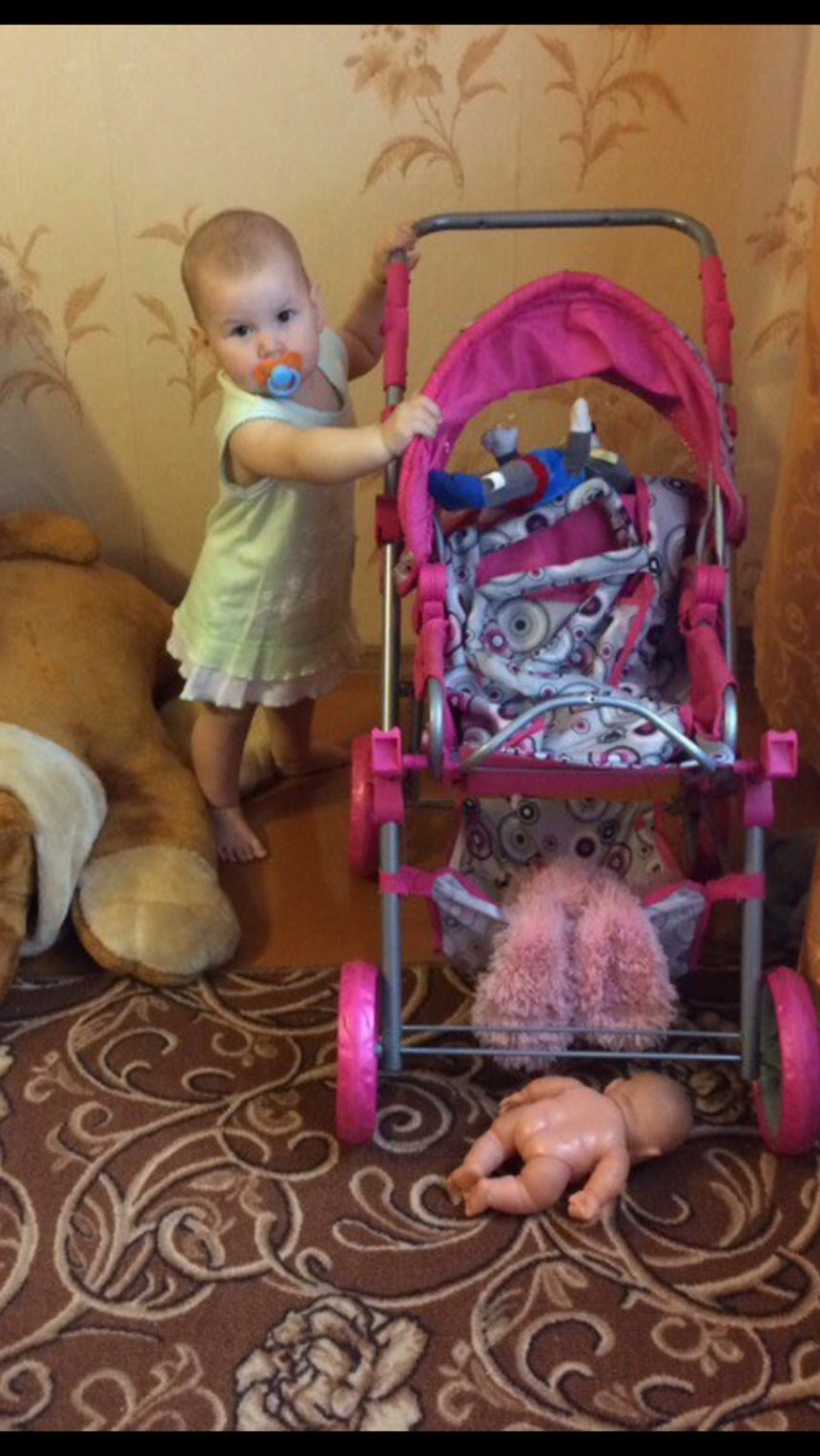 Отчёт по занятию Предложите малышу покатать кукольную коляску в Wachanga!